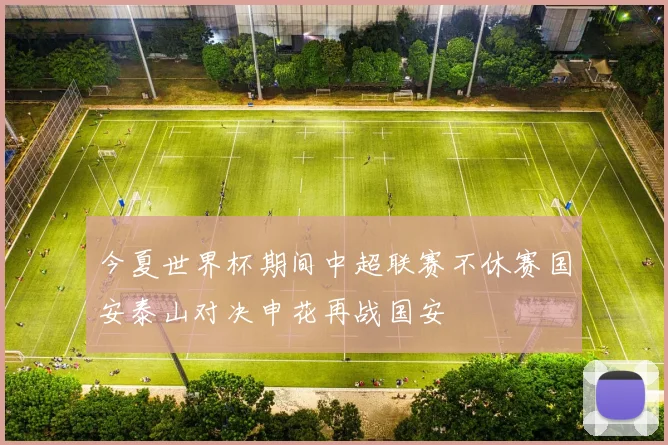 今夏世界杯期间中超联赛不休赛国安泰山对决申花再战国安